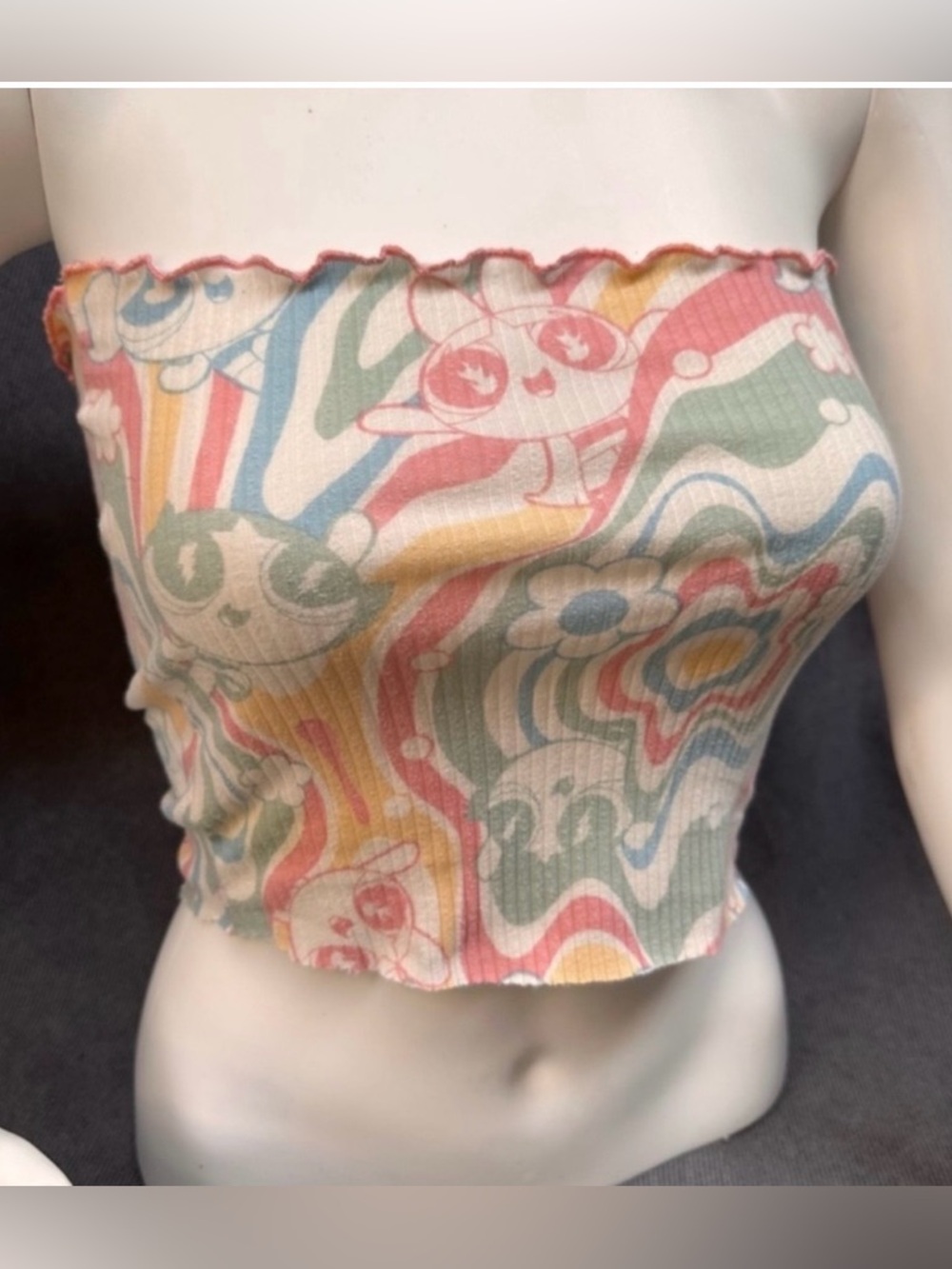 Power puff girls tube top shirt women’s small AOP